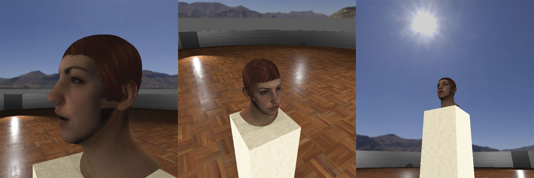 Examples of 3D face models from different angles